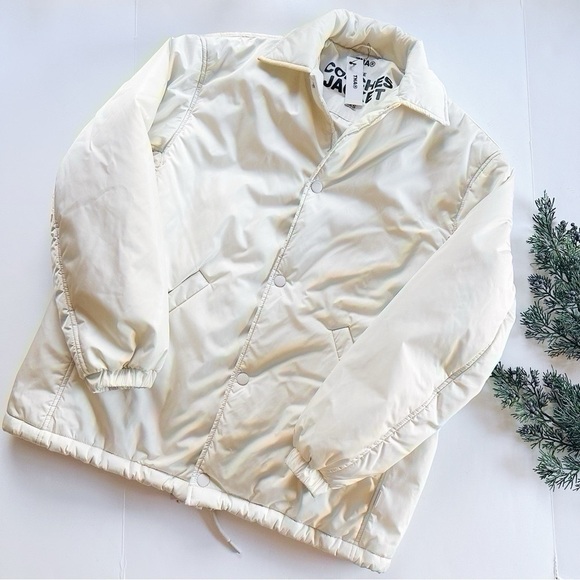 Aritzia Tna Coaches Jacket Limited Edition Matte Pearl - Picture 1 of 11